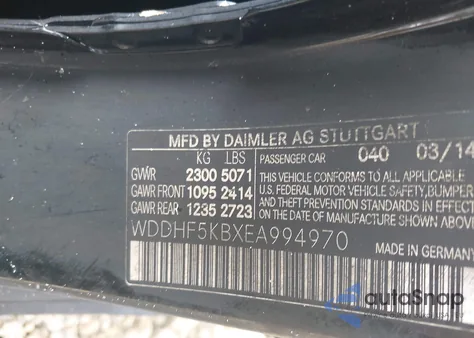 2014 Mercedes-Benz E 350 z USA, uszkodzony, nr VIN WDDHF5KBXEA994970